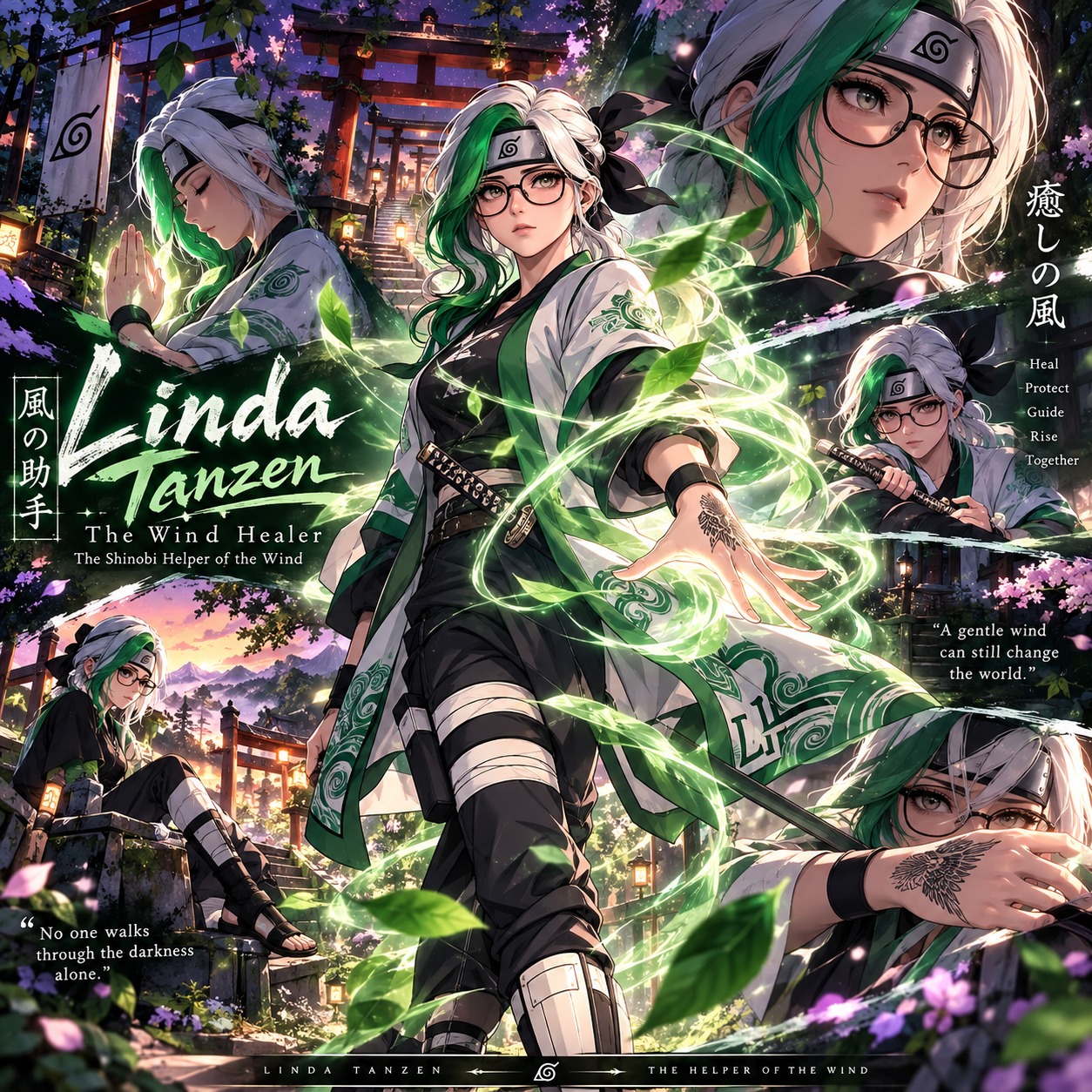 Linda Tanzen-The Wind Healer (The Shinobi Helper of the wind) artwork