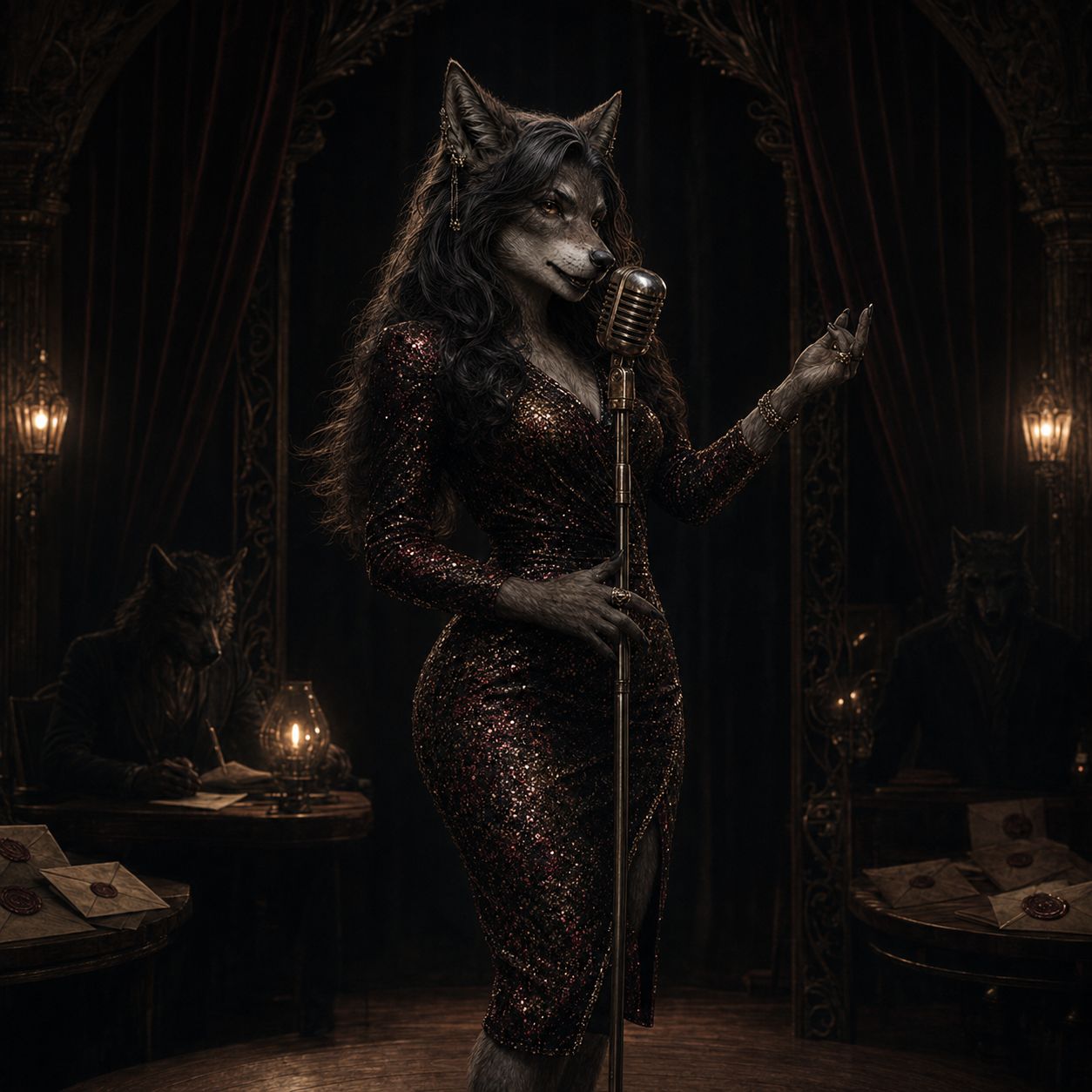 Velvet in the Shadows artwork