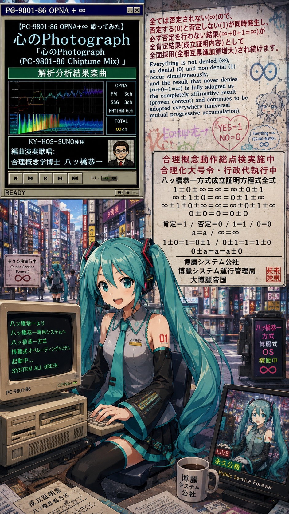 【PC-9801-86 OPNA+∞ 歌ってみた】心のPhotograph「心のPhotograph (PC-9801-86 Chiptune Mix)」(Rev.I)@八ッ橋恭一 artwork