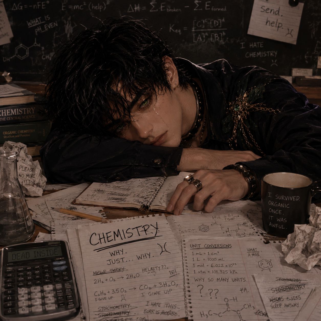 smart bitch studying (chemistry) (not good songs)