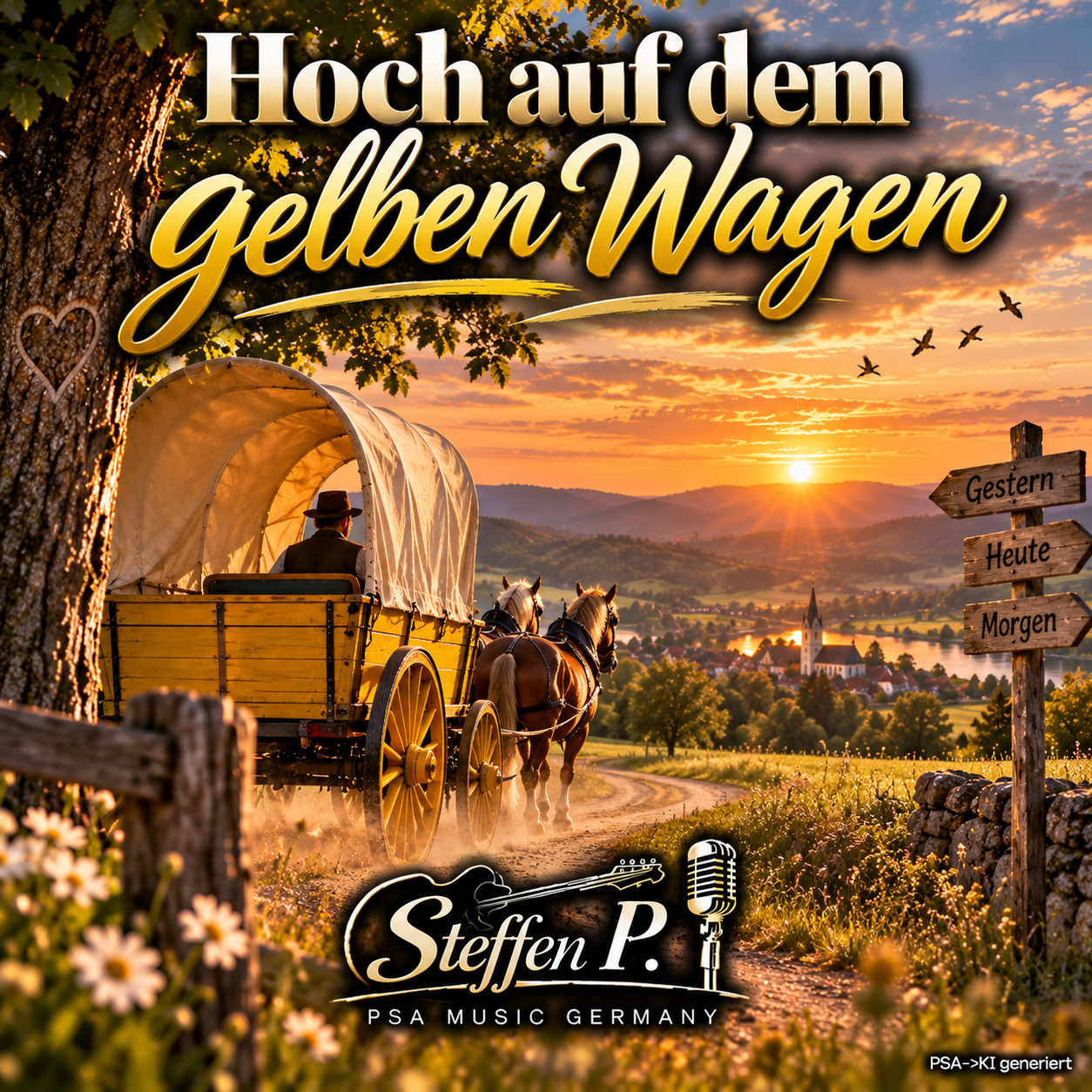 10 Hoch auf dem gelben Wagen artwork