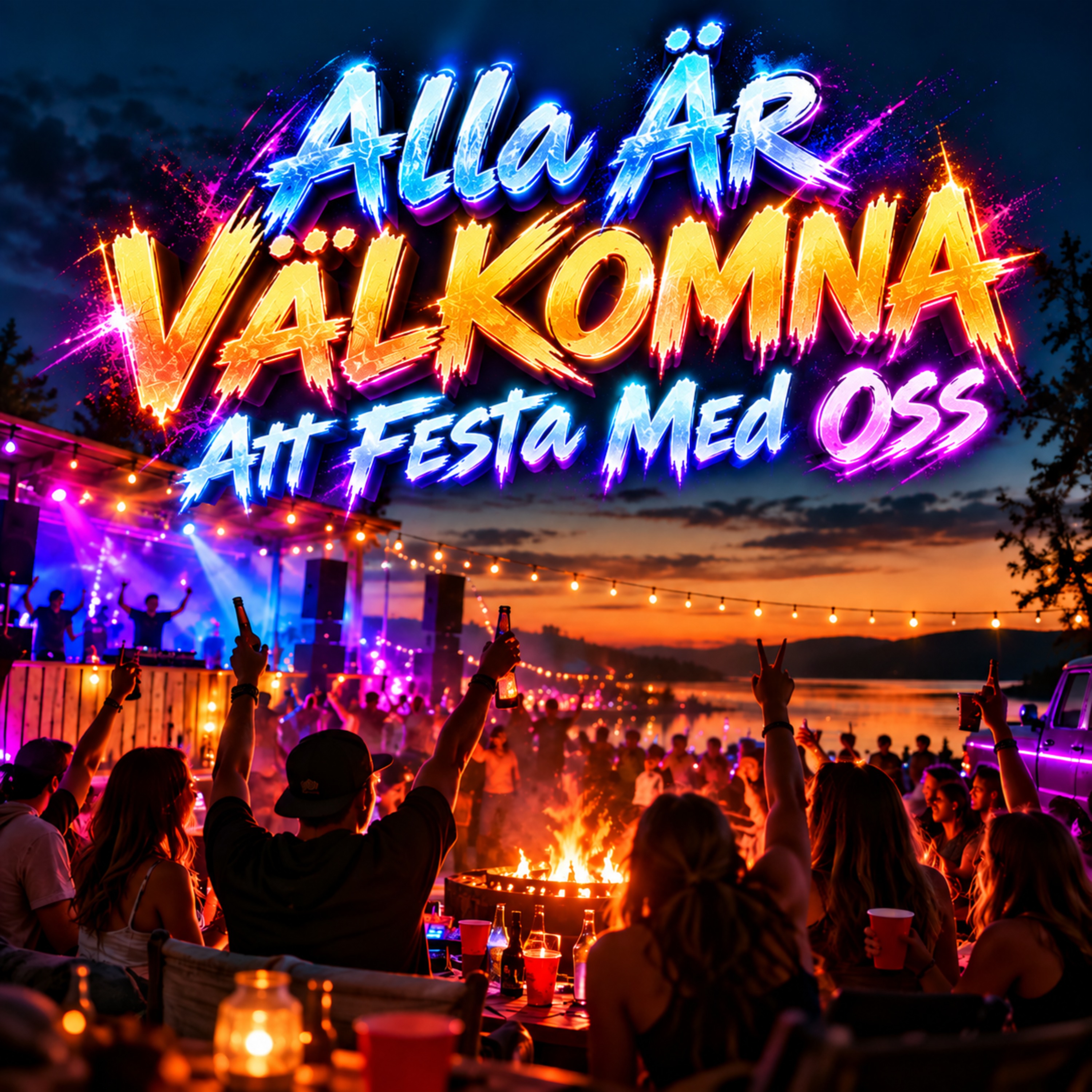 Alla Är Välkomna Att Festa Med Oss artwork