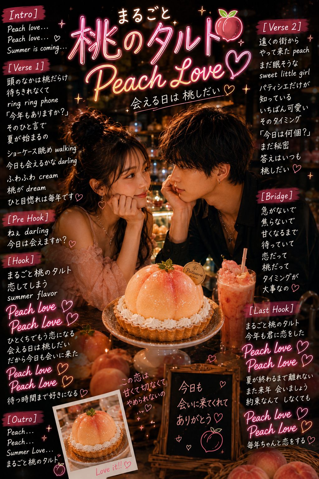 桃のまるごとタルト950円 artwork