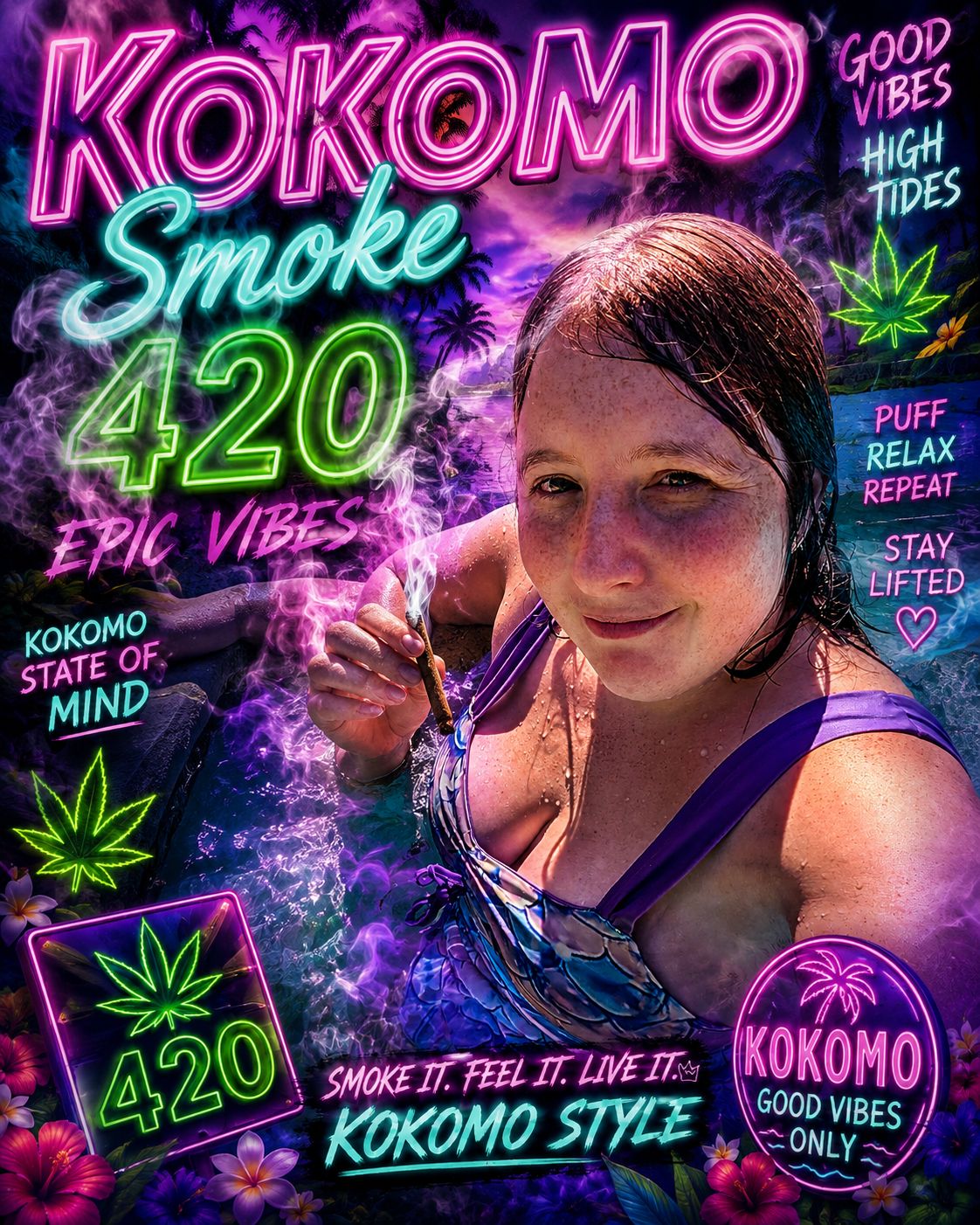 Kokomo Smoke 420 🍃💨🌴🌊🐚🐬 artwork