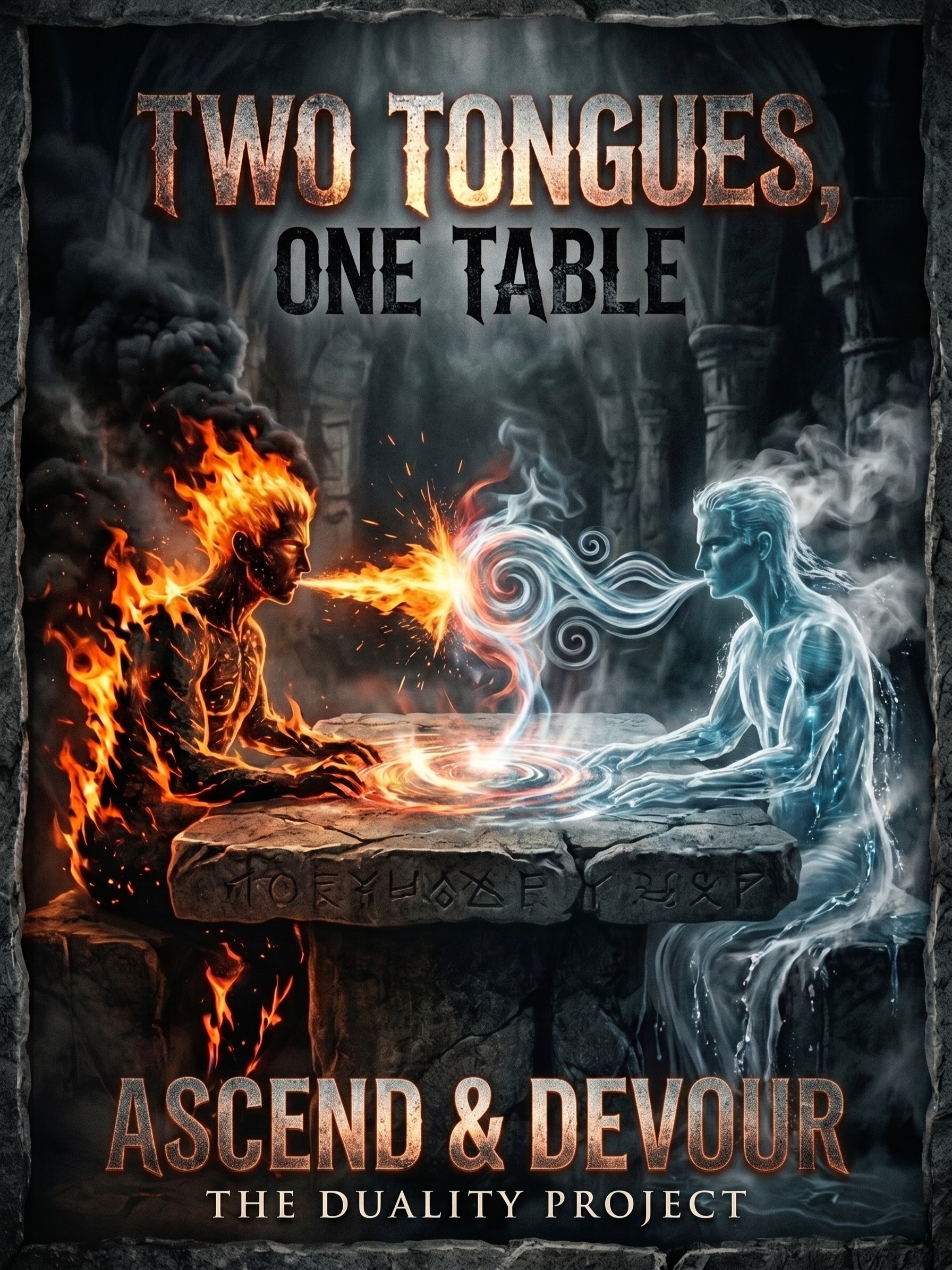 TWO TONGUES, ONE TABLE artwork