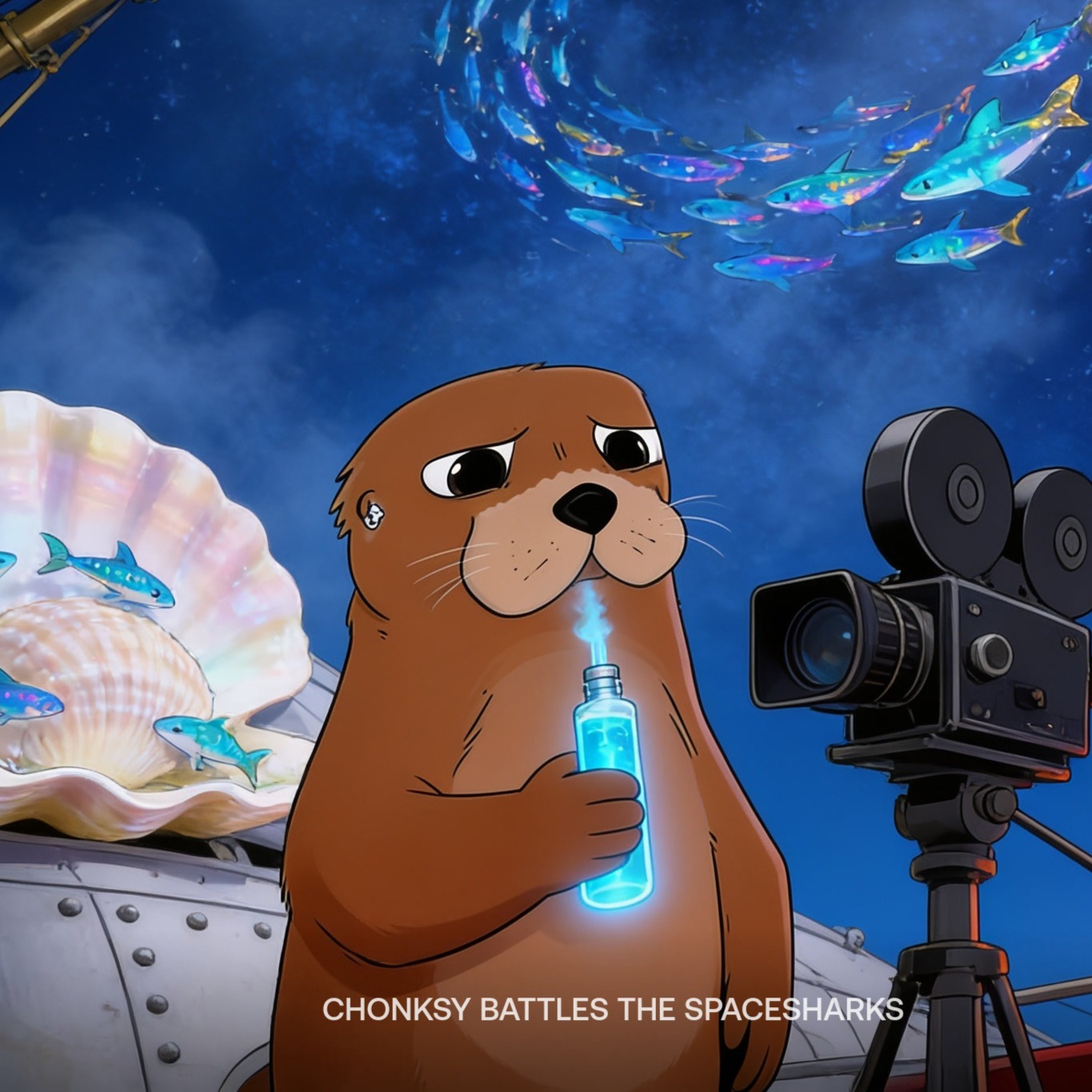 chonksy battles the spacesharks, pt. 3 artwork