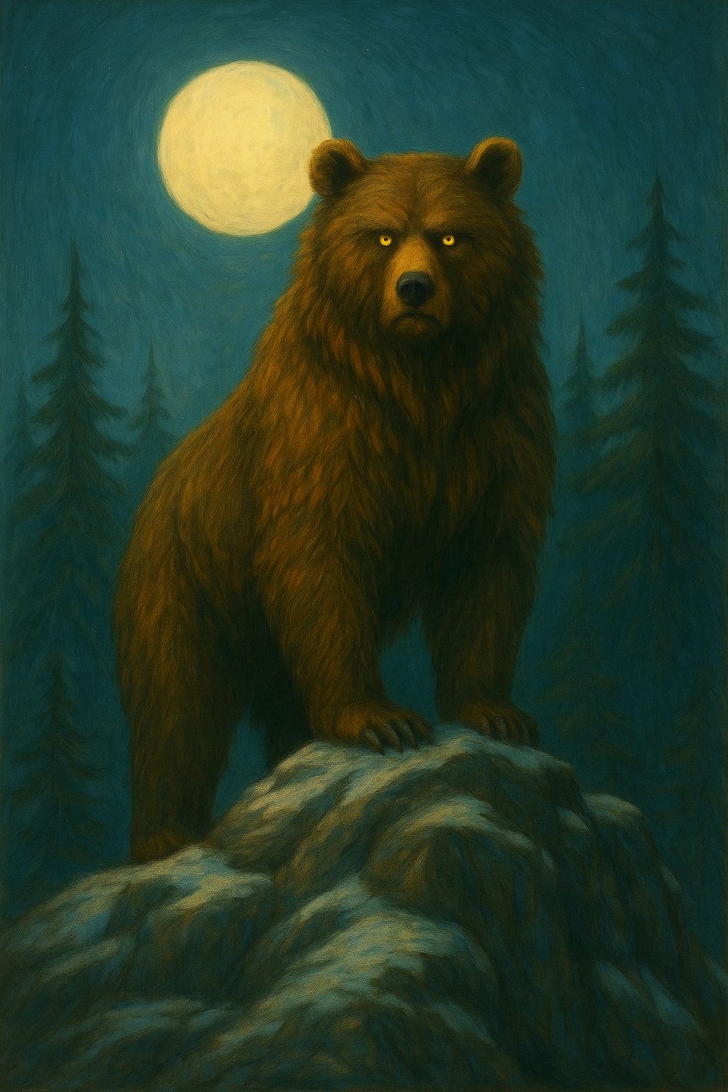 Fierce Bear, The Mountain King. artwork