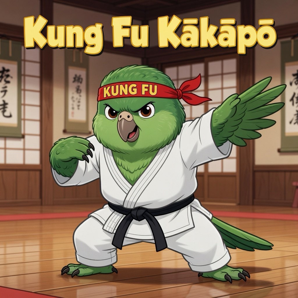 kung fu kākāpō artwork