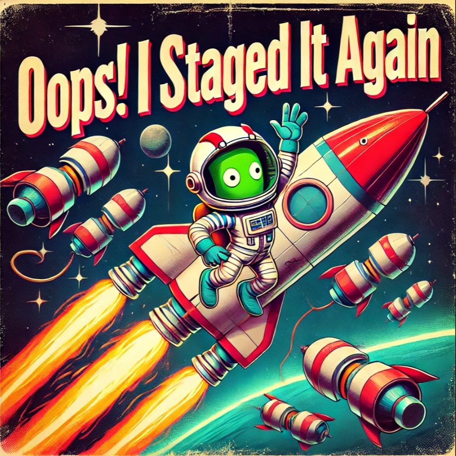 Oops! I Staged It Again (Kerbal Space Program) artwork