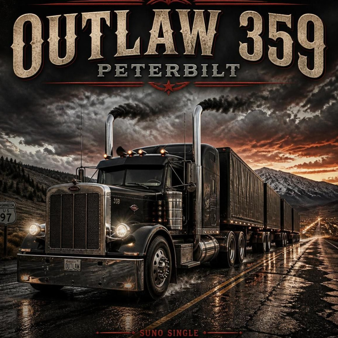 Peterbilt 359 Outlaw artwork