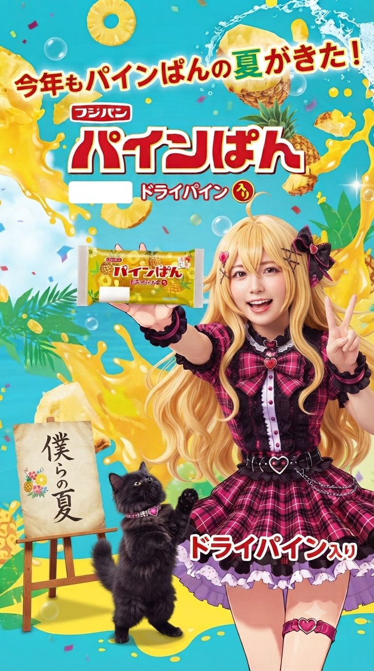 【ネコにゃーシリーズ】フジパンのパインぱん その2 #denpa song（yy電波ですか？コラボ）（修正版） artwork