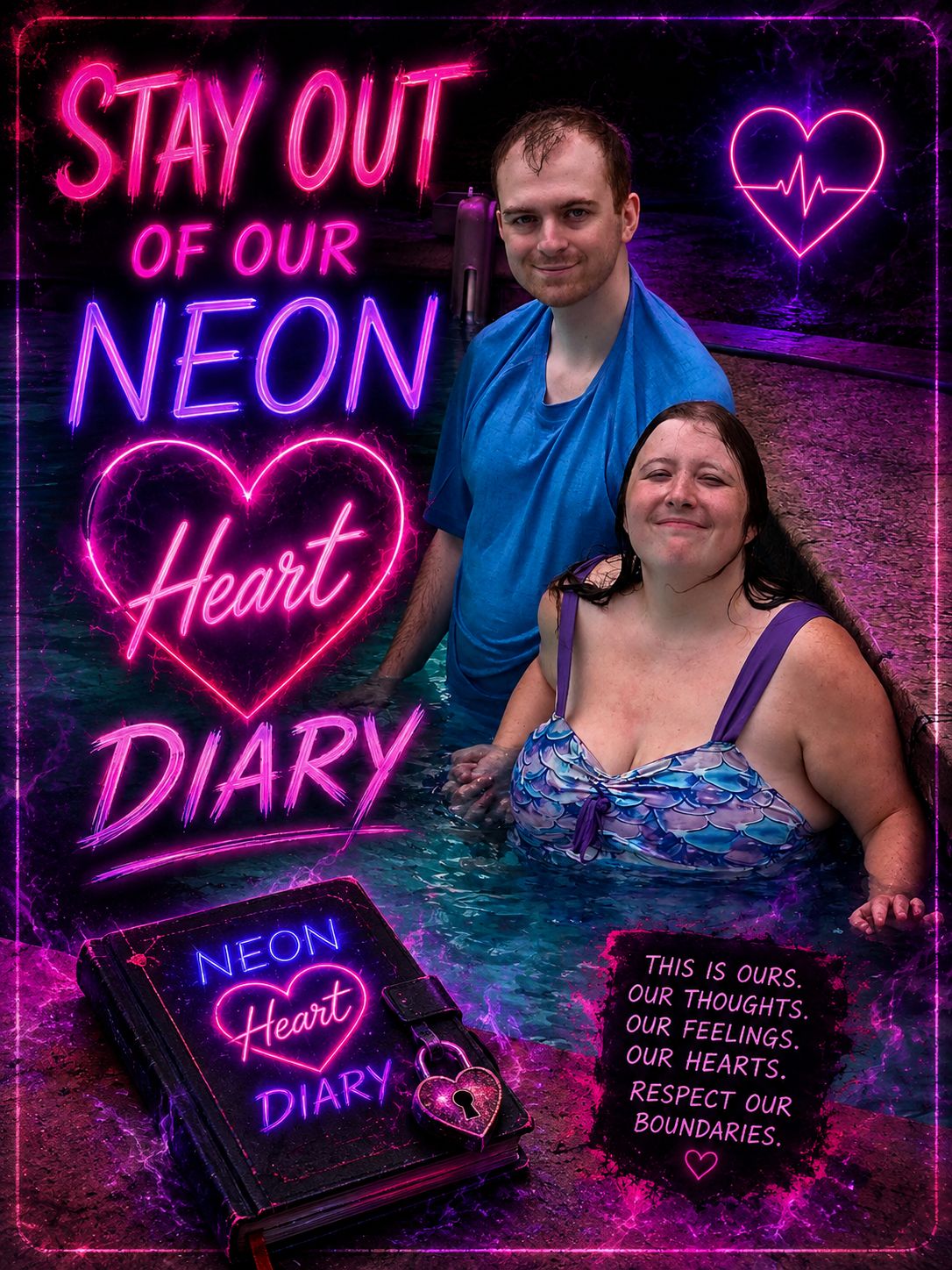 Stay out of our neon heart Diary🗝🔒📕 artwork