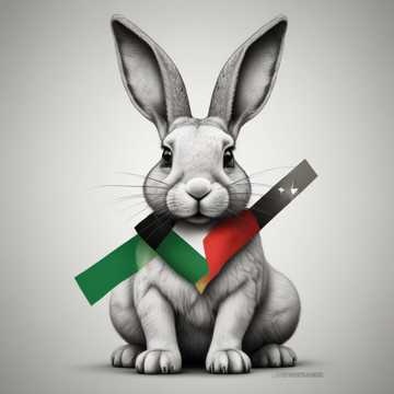Ce matin un lapin 🇵🇸 artwork