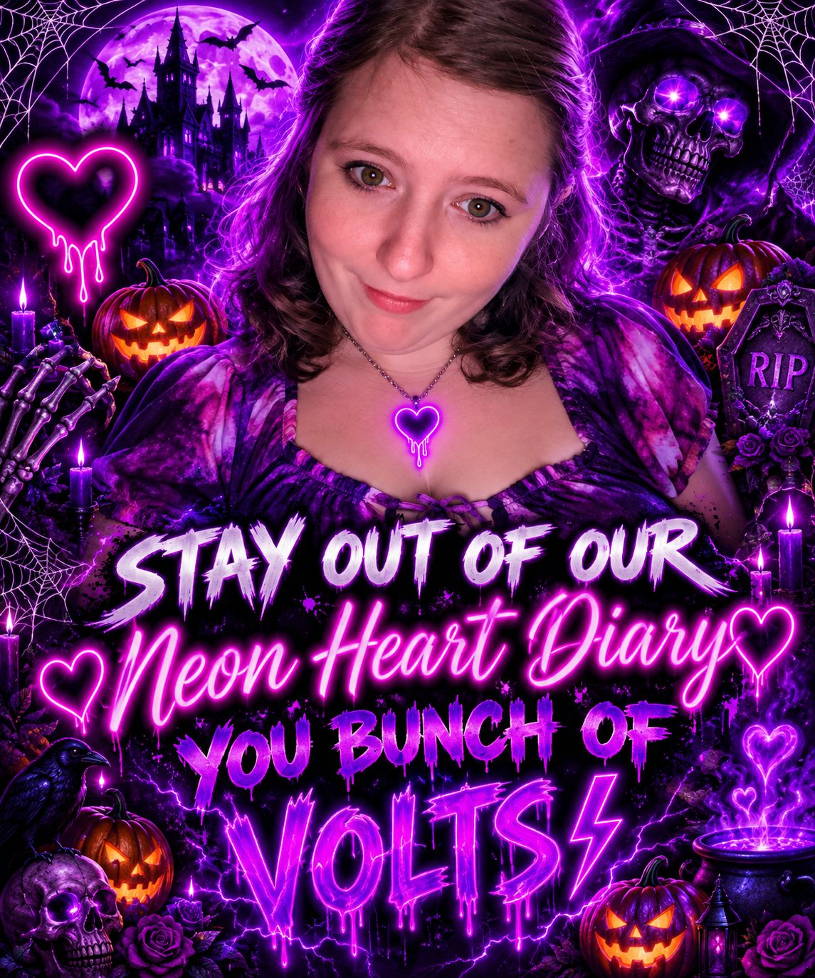 🎃💜Stay out of our Neon Heart Diary💜🎃 artwork