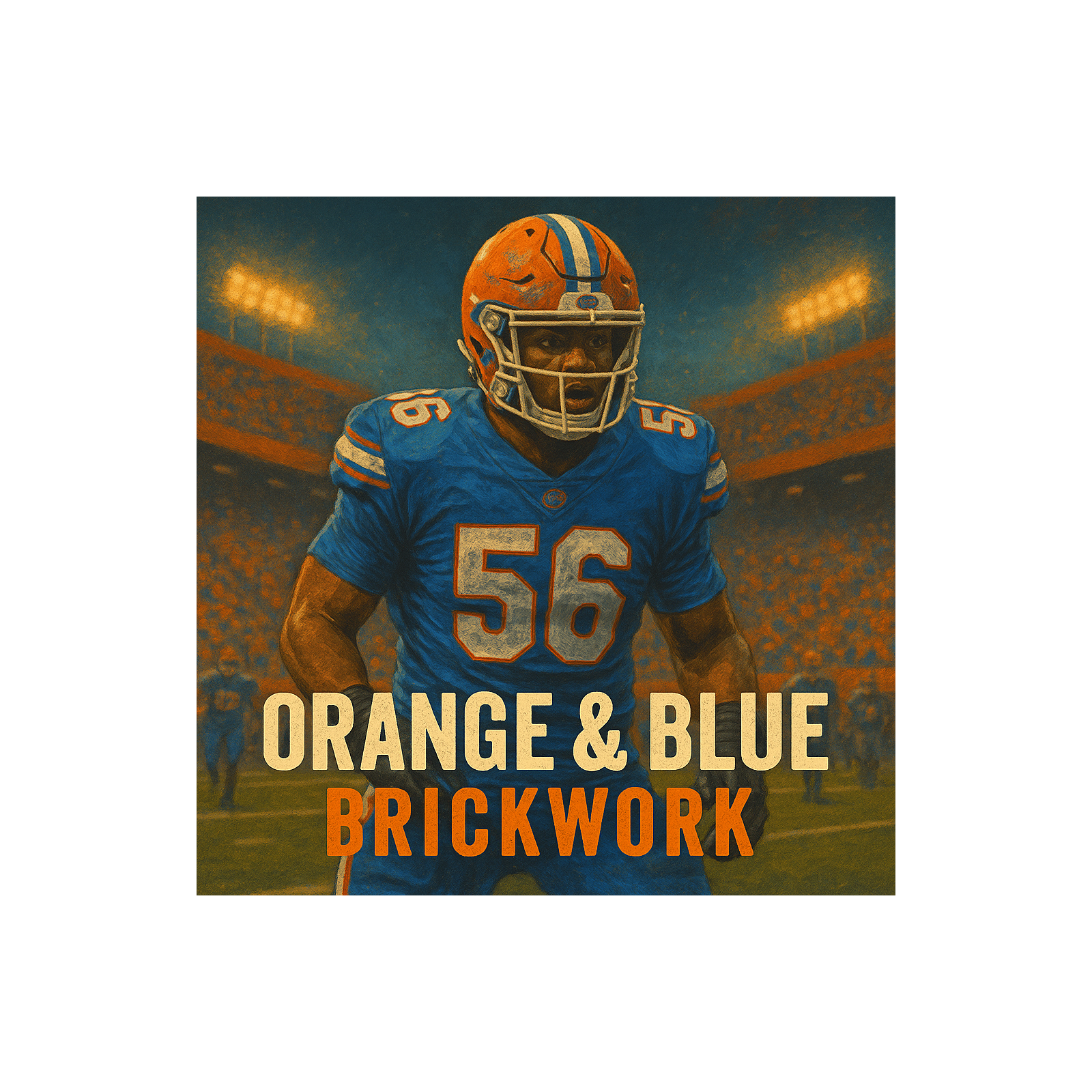 Orange & Blue Brickwork artwork