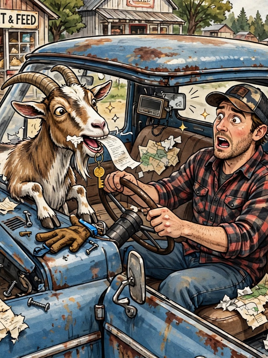 That goat got loose artwork