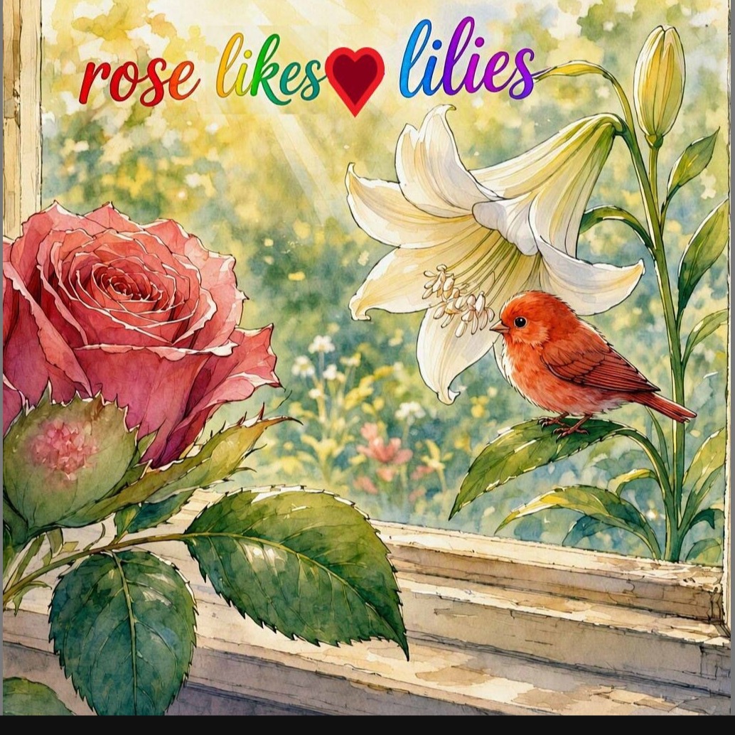 Rose likes lilies artwork