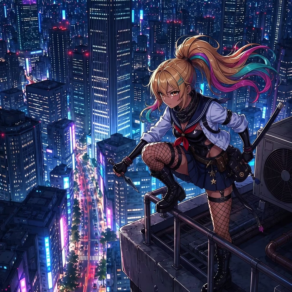 夜の街並みに溶けて/Blending into the Night artwork