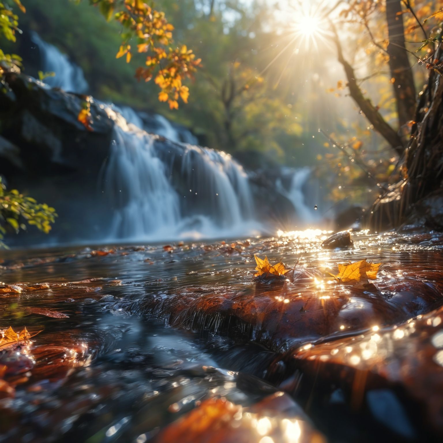 Wasserfall im Herbst artwork