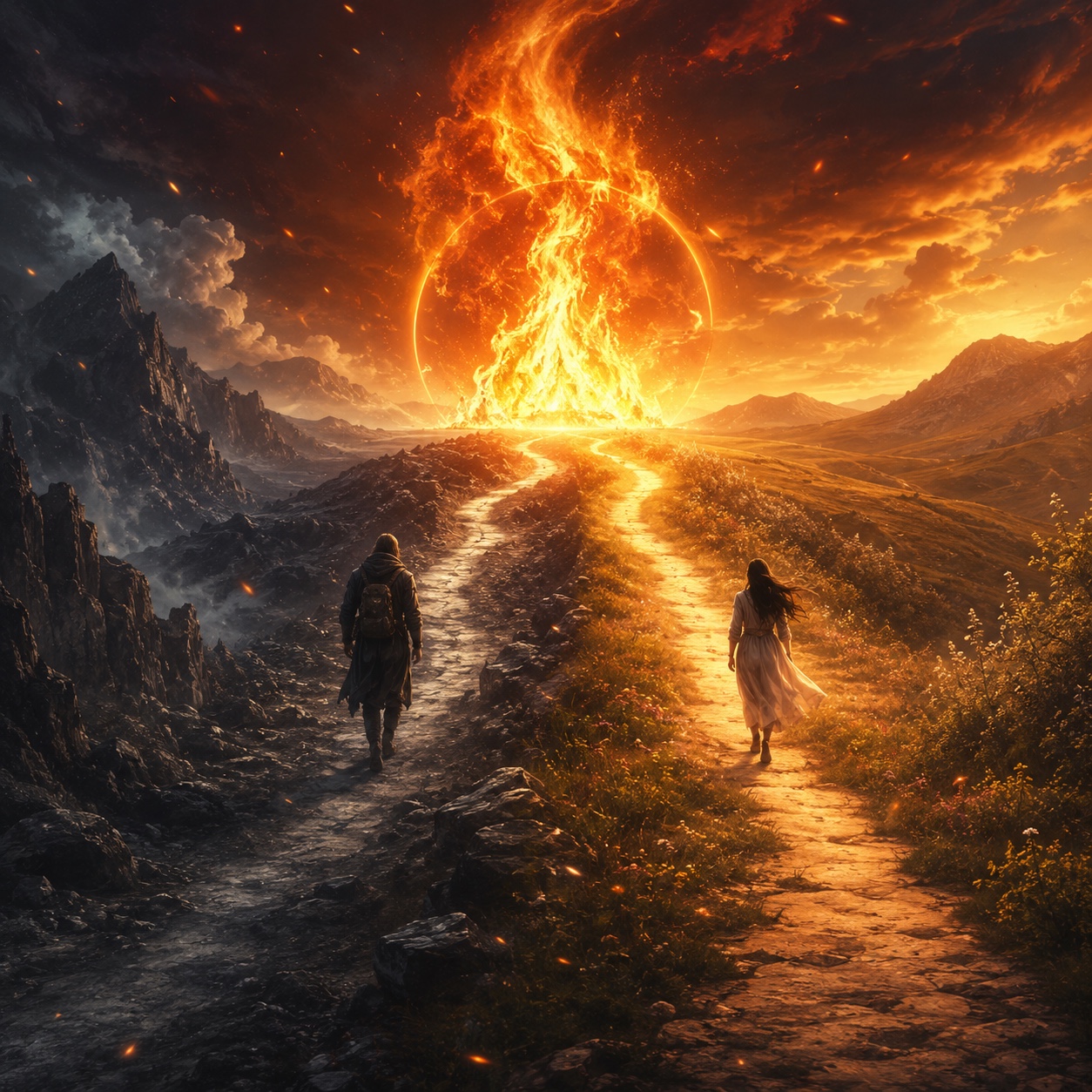 Different Roads, Same Fire artwork