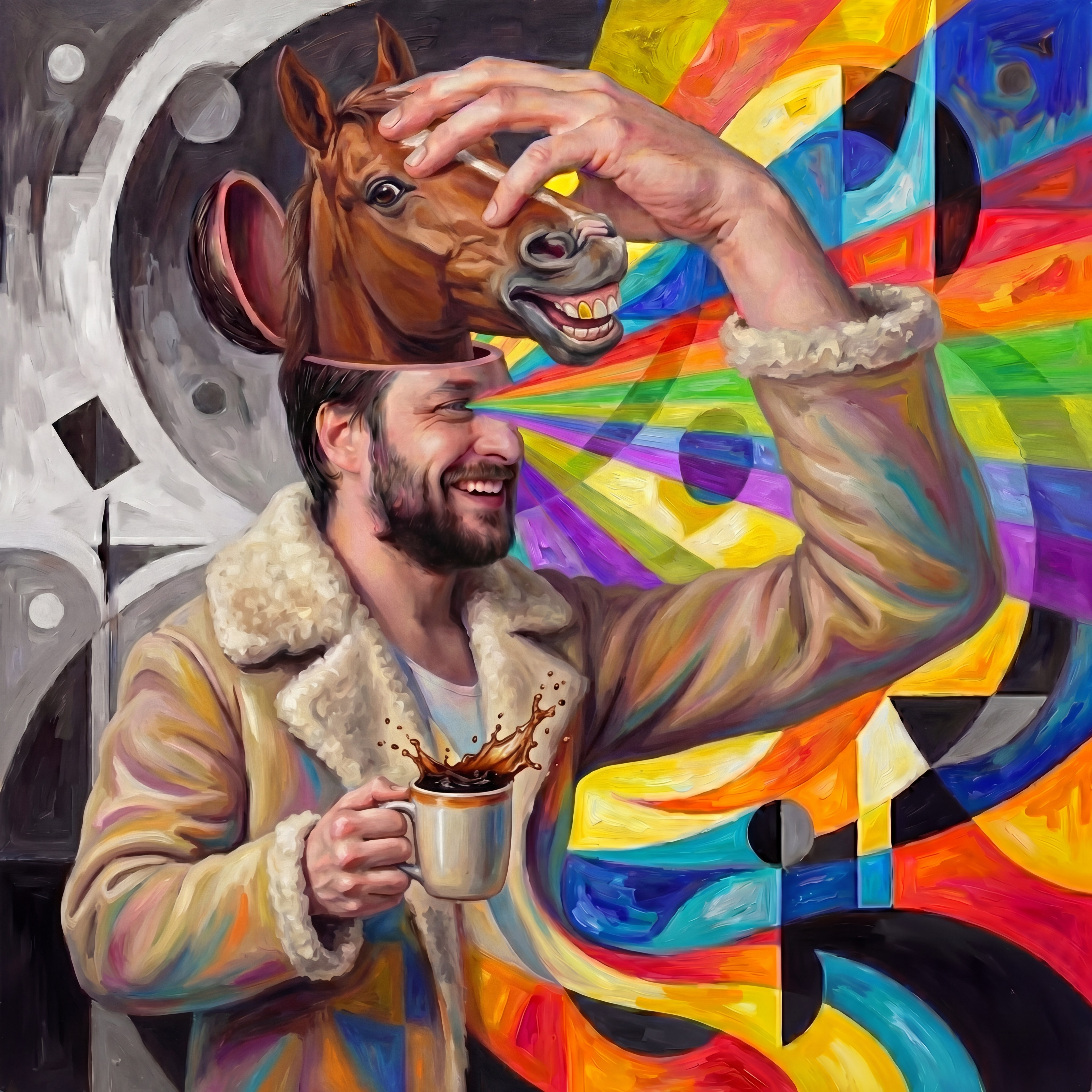 Запрягай телегу в лошадь artwork