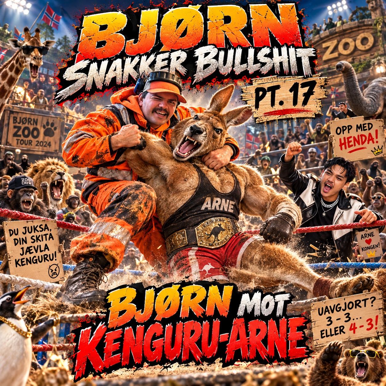BJØRN SNAKKER BULLSHIT – PT 17  BJØRN MOT KENGURU-ARNE artwork