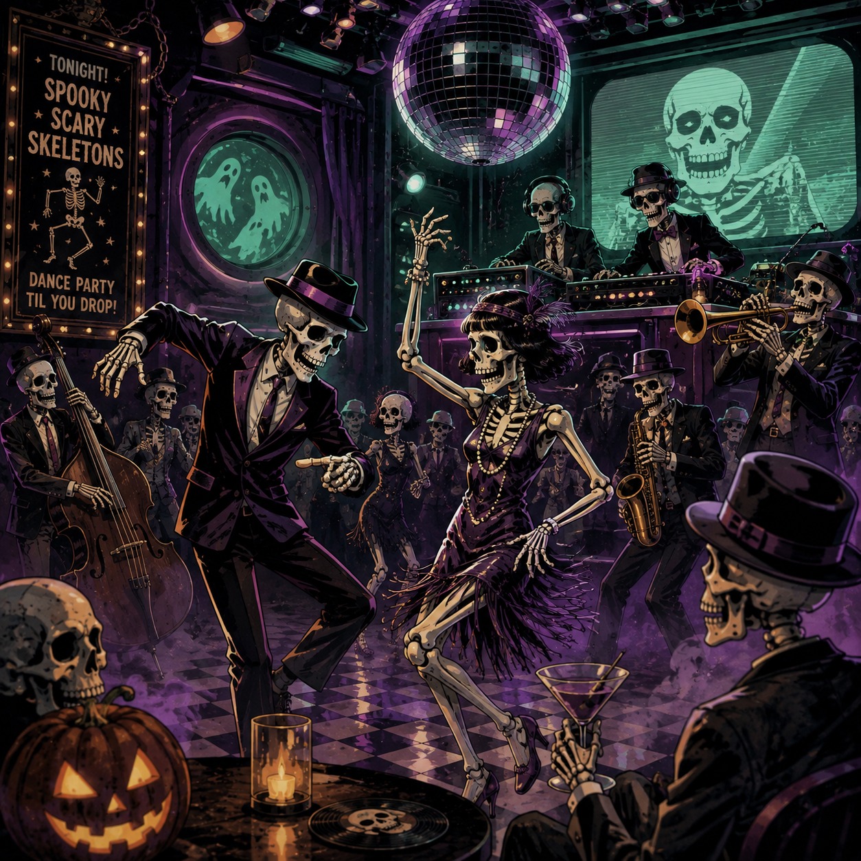 Spooky Scary Skeletons artwork