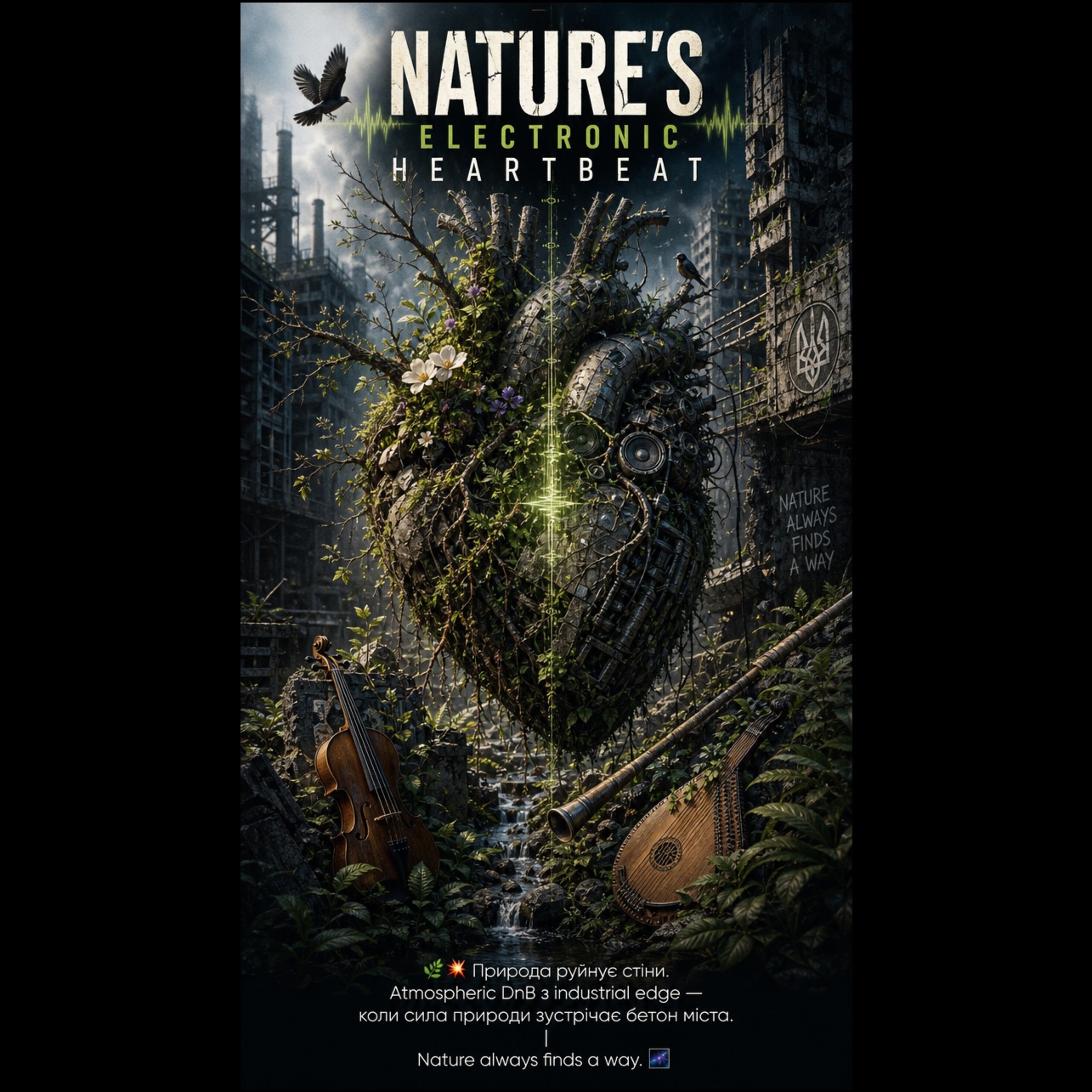 Nature's electronic heartbeat artwork