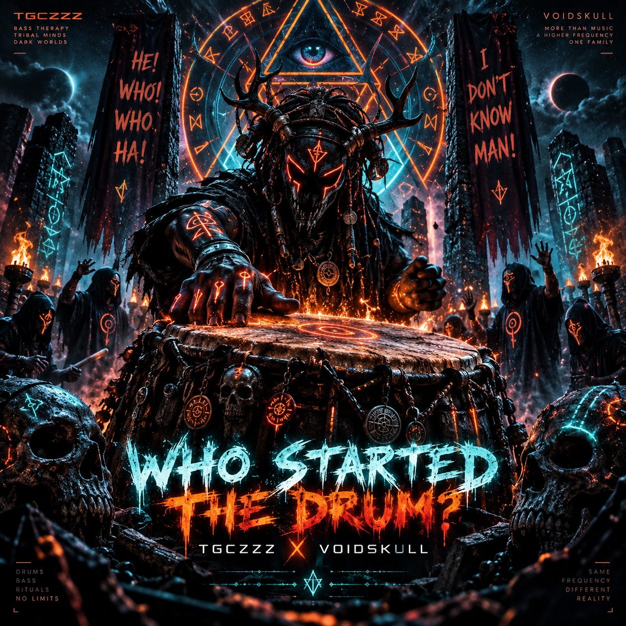 WHO STARTED THE DRUM? // TGCZZZ × VoidSkull artwork