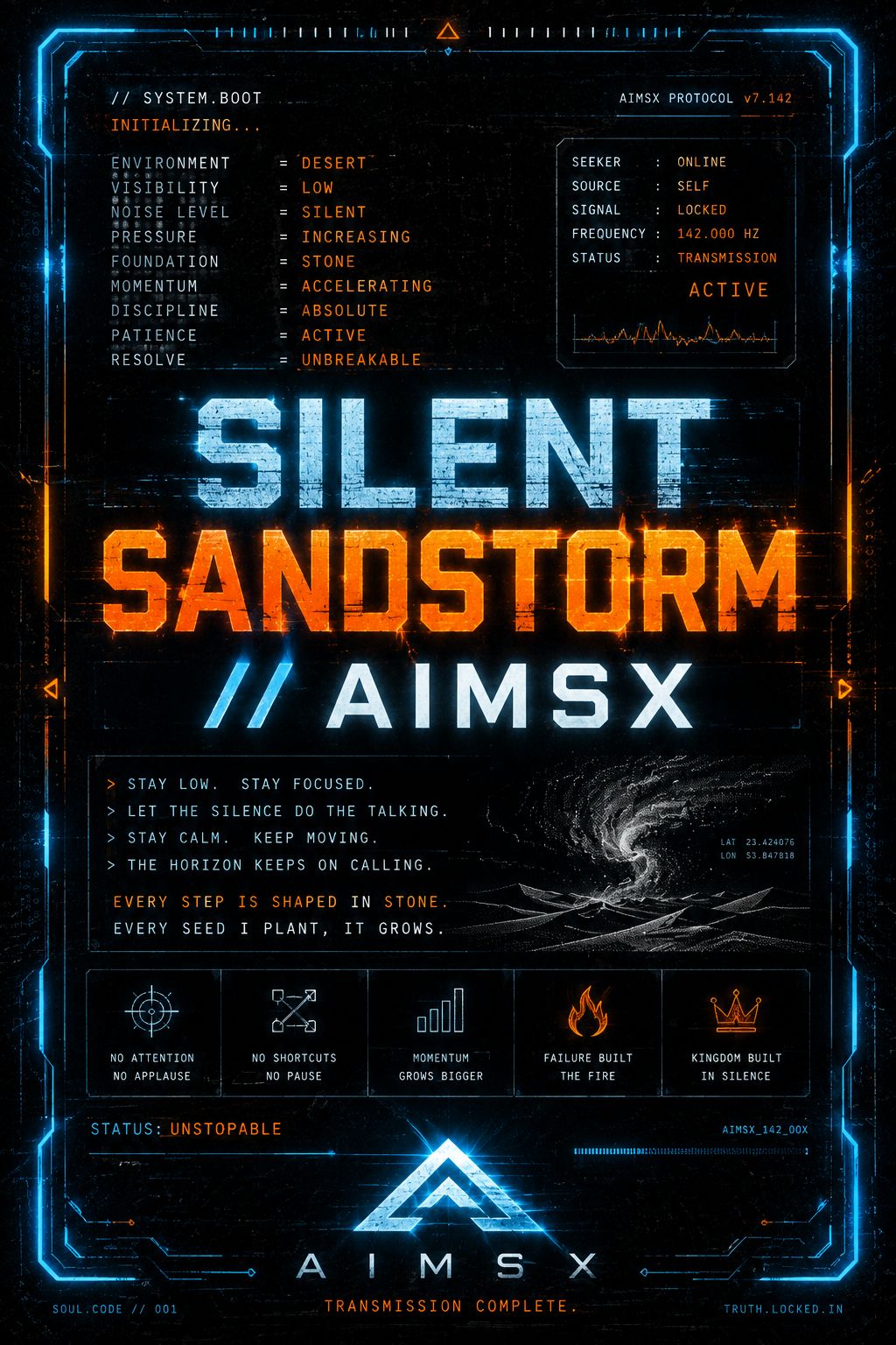 SILENT SANDSTORM // AIMSX artwork