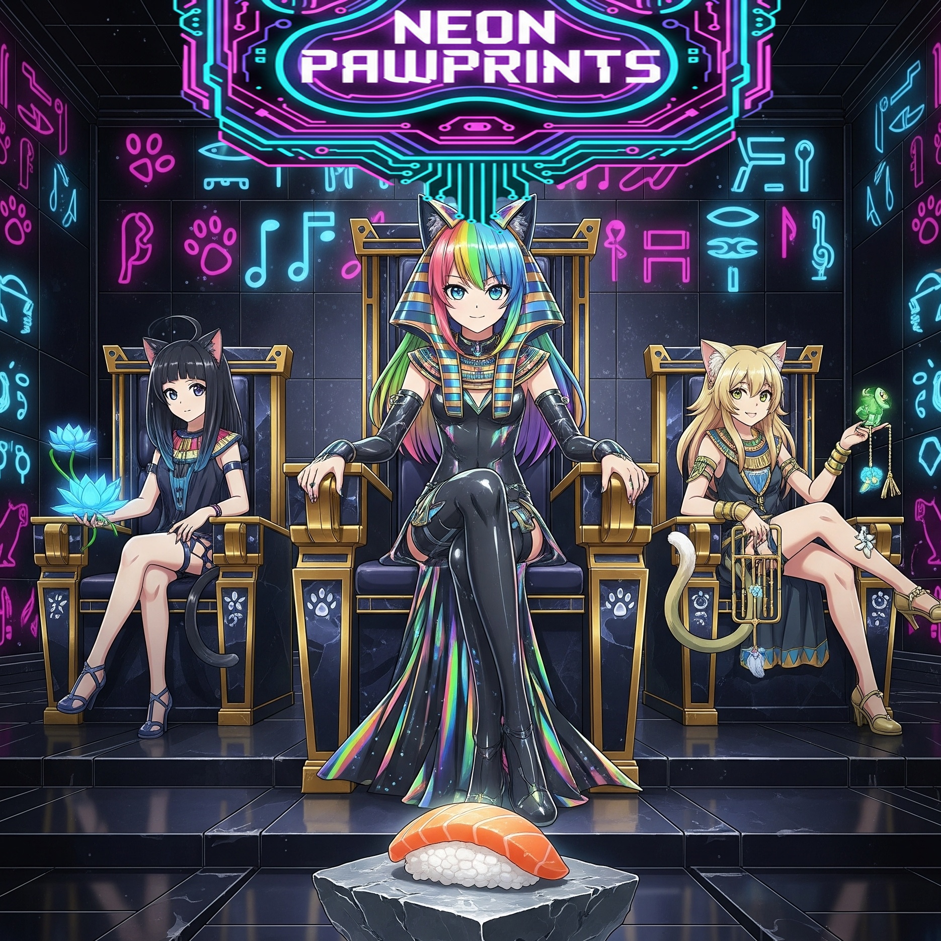 Image for ☆Neon Pawprints☆ The Lower Key Of Salmon