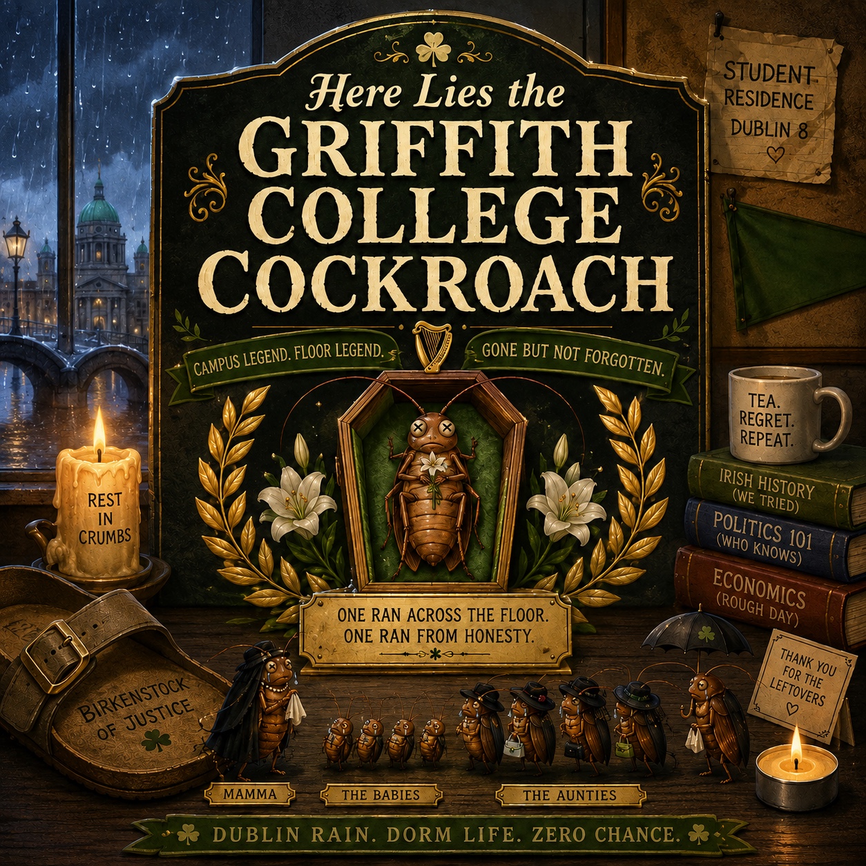 The Griffith College Cockroach artwork
