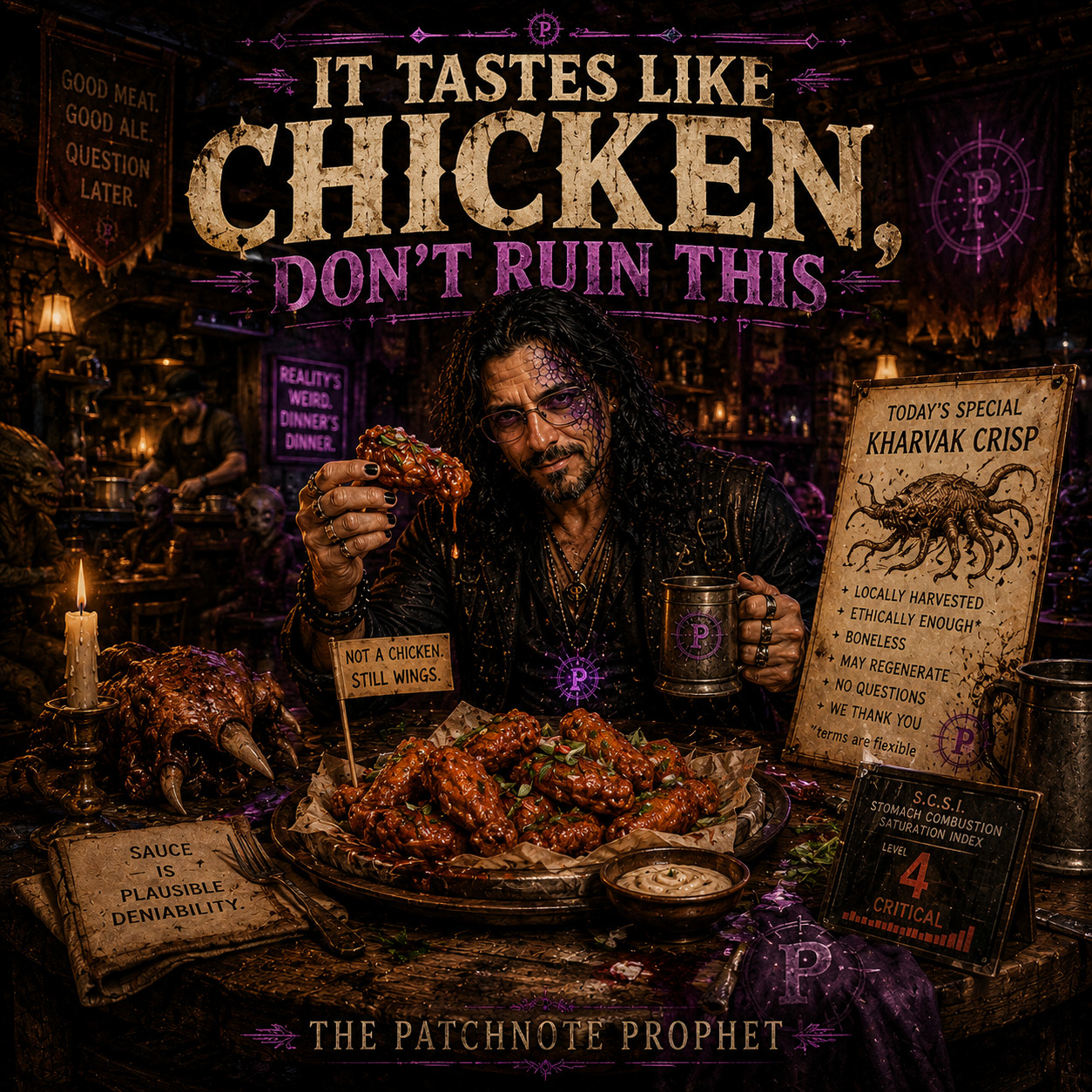 IT TASTES LIKE CHICKEN, DON’T RUIN THIS artwork