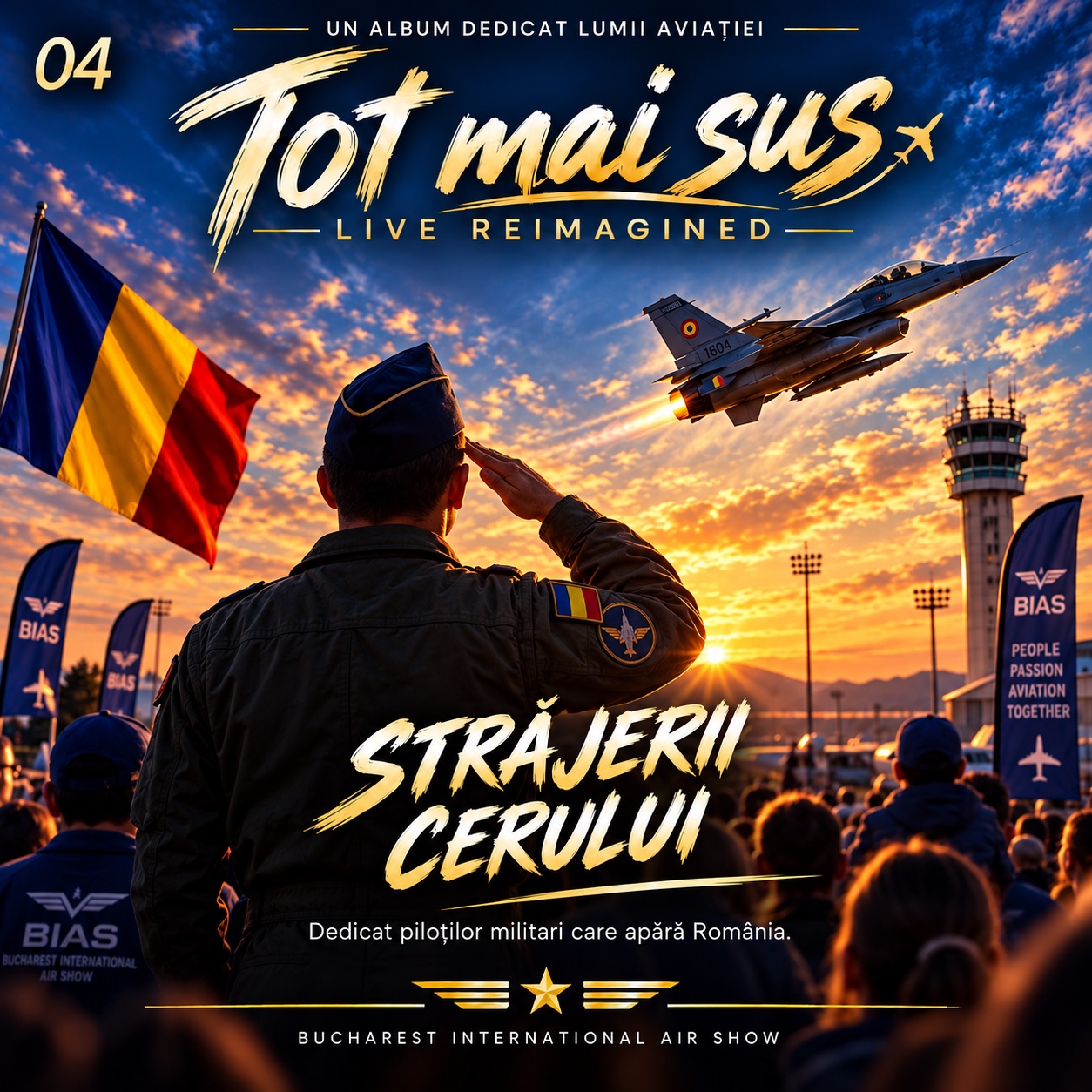 CD 04 STRĂJERII CERULUI! - Cinematic Military Aviation Rock artwork