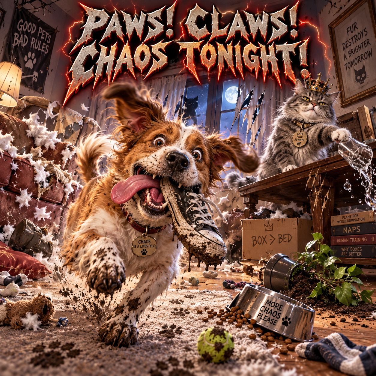 Paws! Claws! Chaos Tonight! artwork