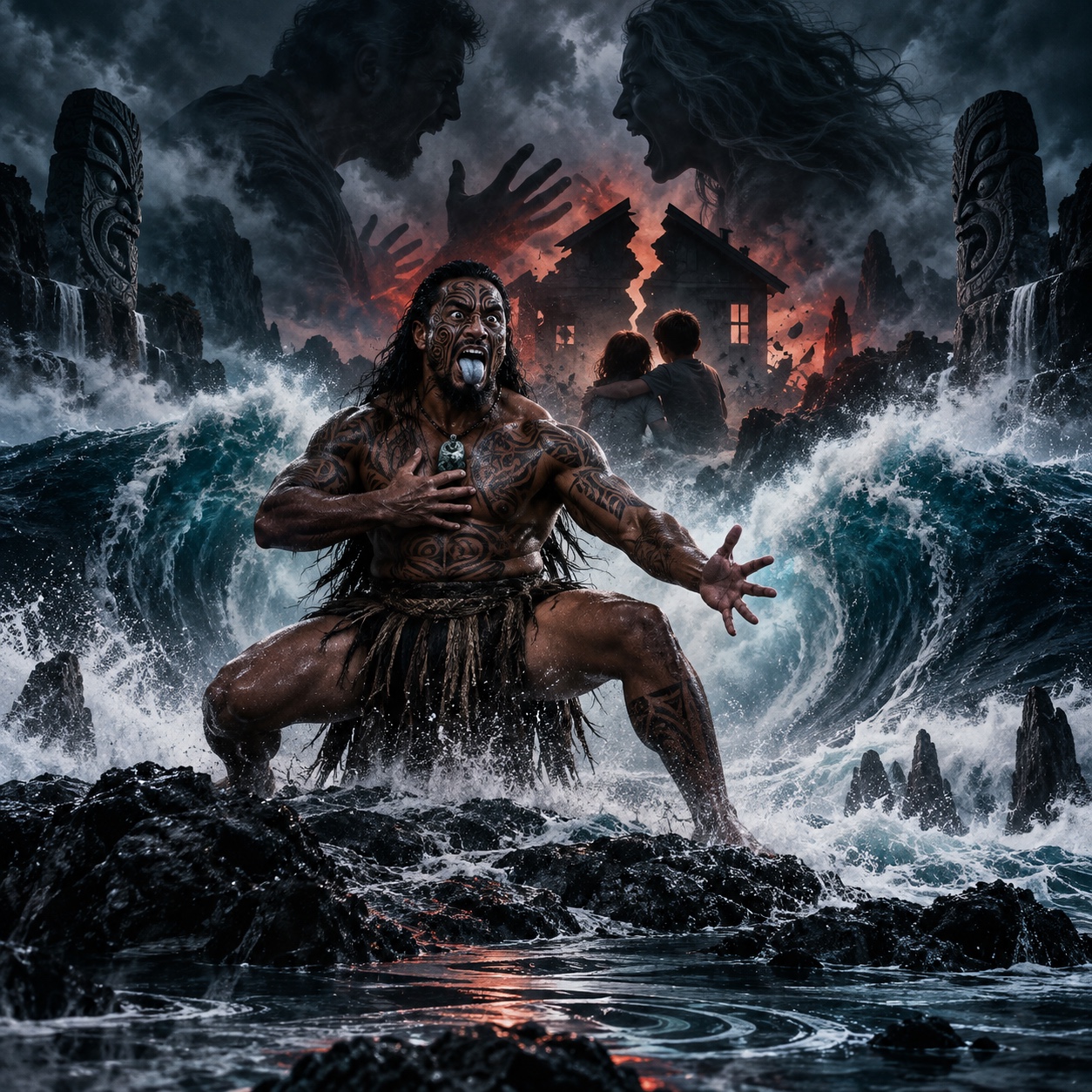 Guns in Echoes Tidal Haka artwork