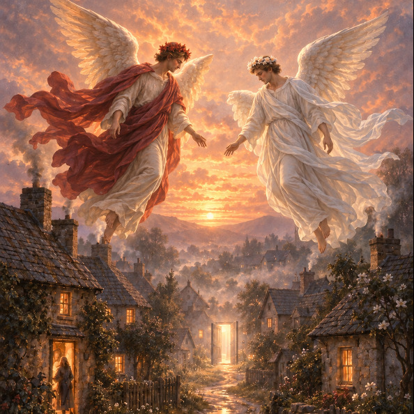 two angels (longfellow) artwork