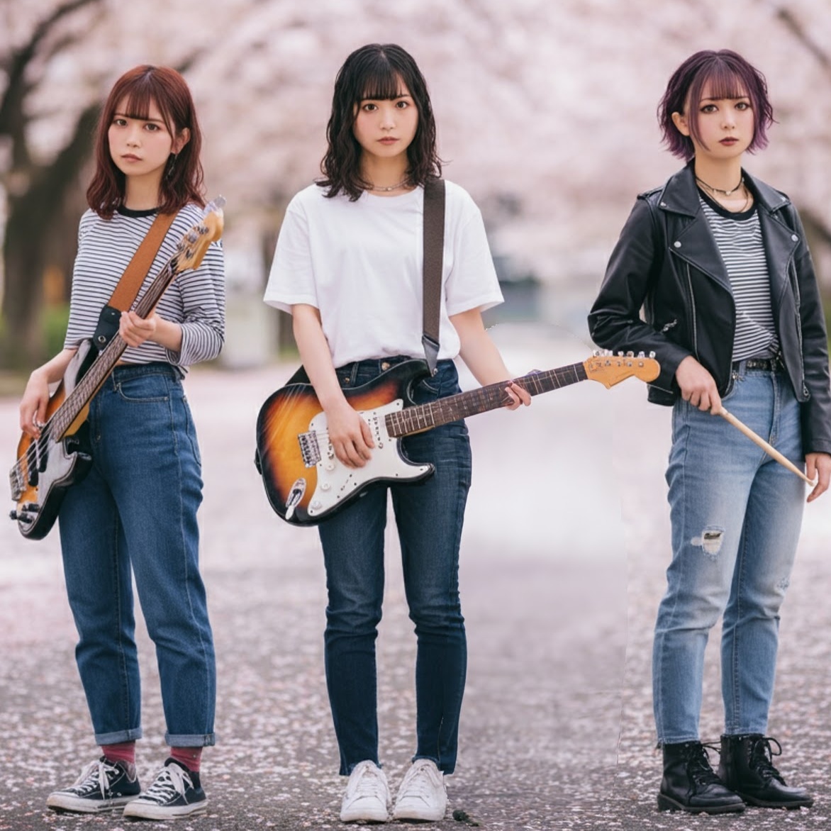 Image for Fictitious girls' indie rock band "Karada dacolors"