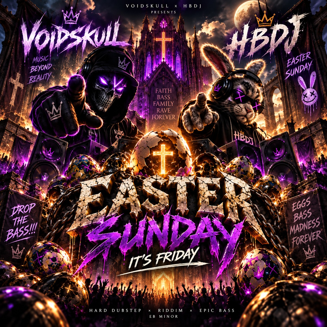 EASTER SUNDAY?! // IT'S FRIDAY — HBDJ × VOIDSKULL artwork