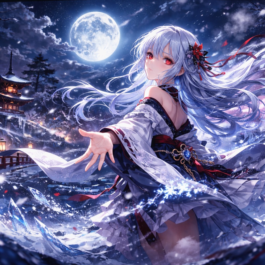 『月の雫にふれる夜』 アーティスト：アトリエ・そら♫ Listen to Japanese Fantasy Electronica Songs and Discover japanese