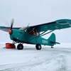 Cover image for Antarctic adventurer, stormy Cessna plane