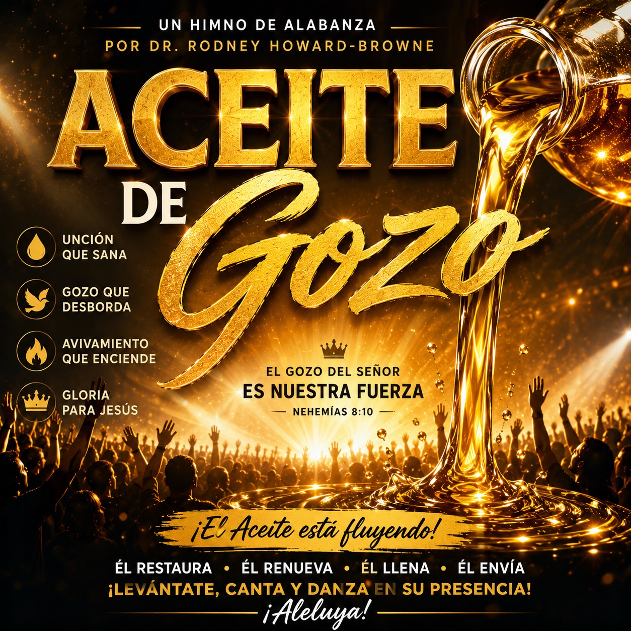 Aceite de Gozo  Himno de Alabanza  Por Dr. Rodney Howard-Browne artwork