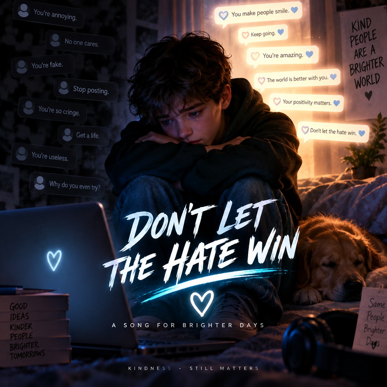 DON’T LET THE HATE WIN artwork