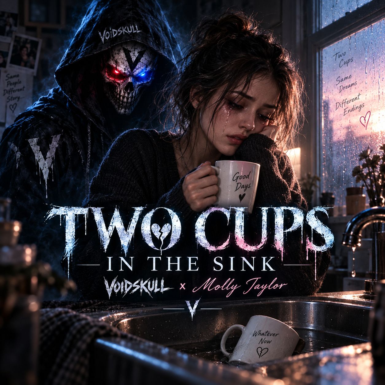 TWO CUPS IN THE SINK // Molly Tr × VoidSkull artwork