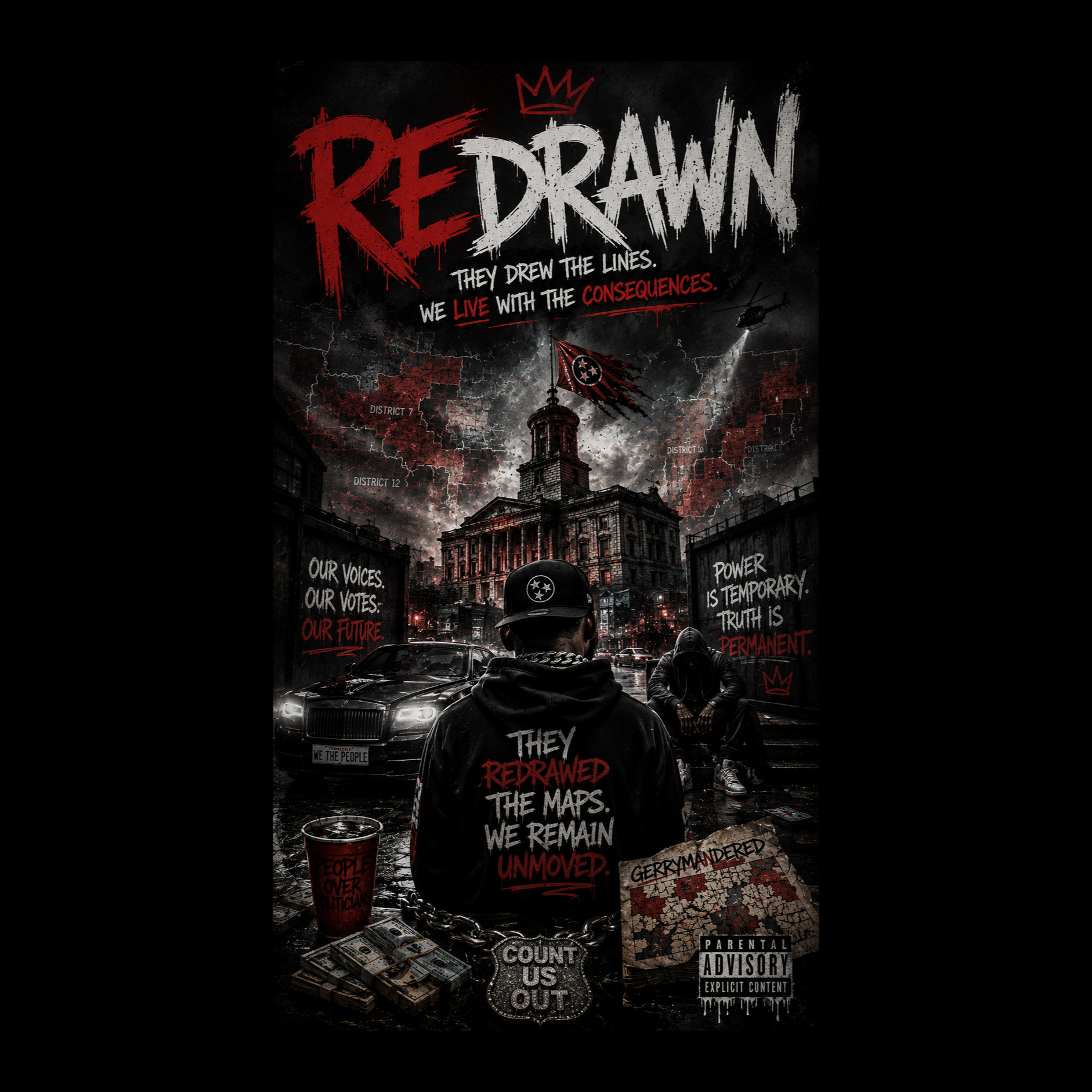 Redrawn artwork
