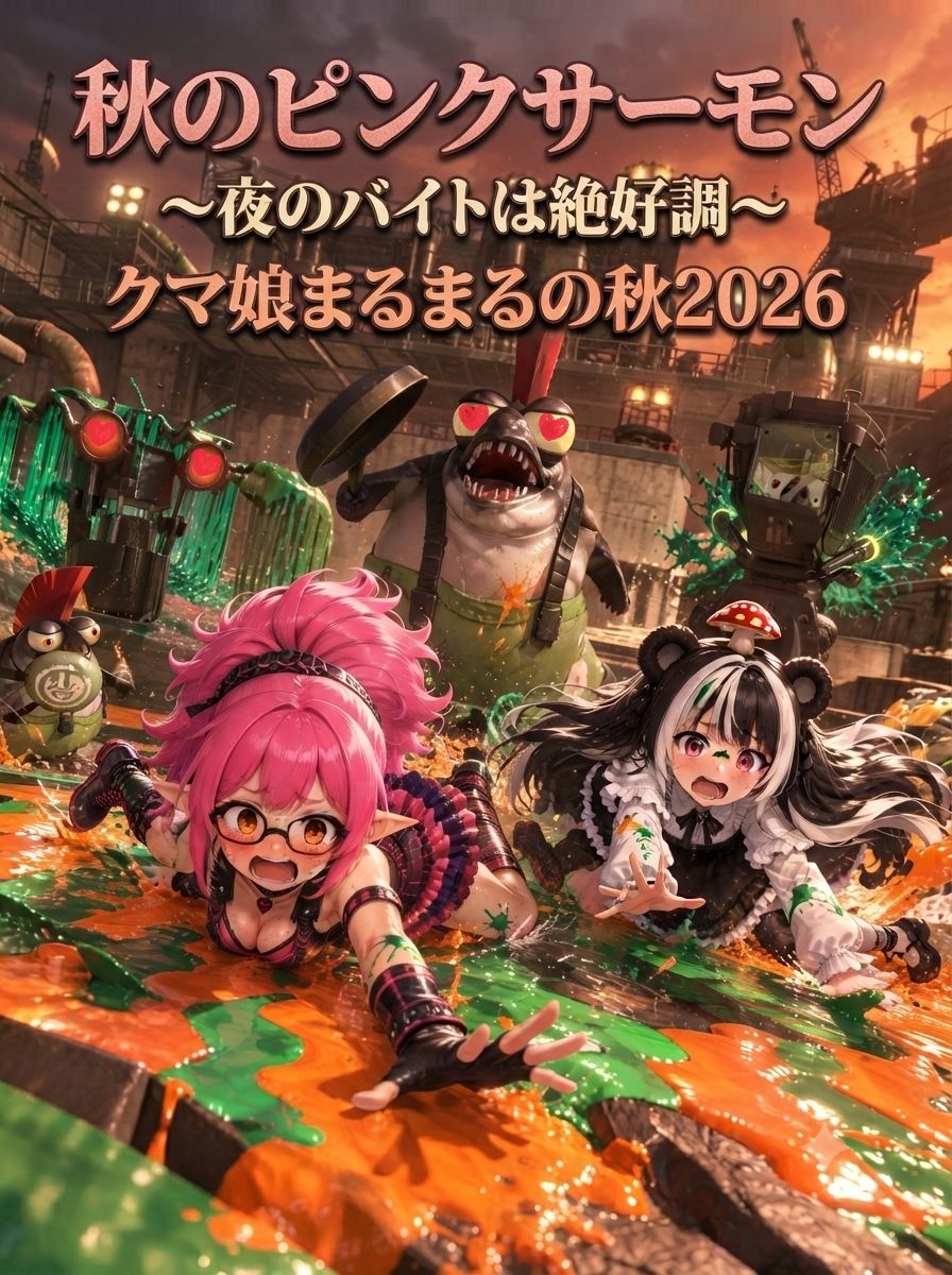 秋のピンクサーモン 〜夜のバイトは絶好調〜#クマ娘まるまるの秋2026 artwork