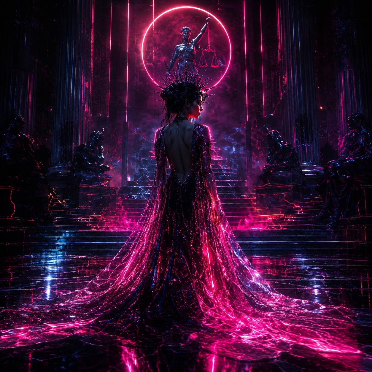 Neon Judgment Gown artwork