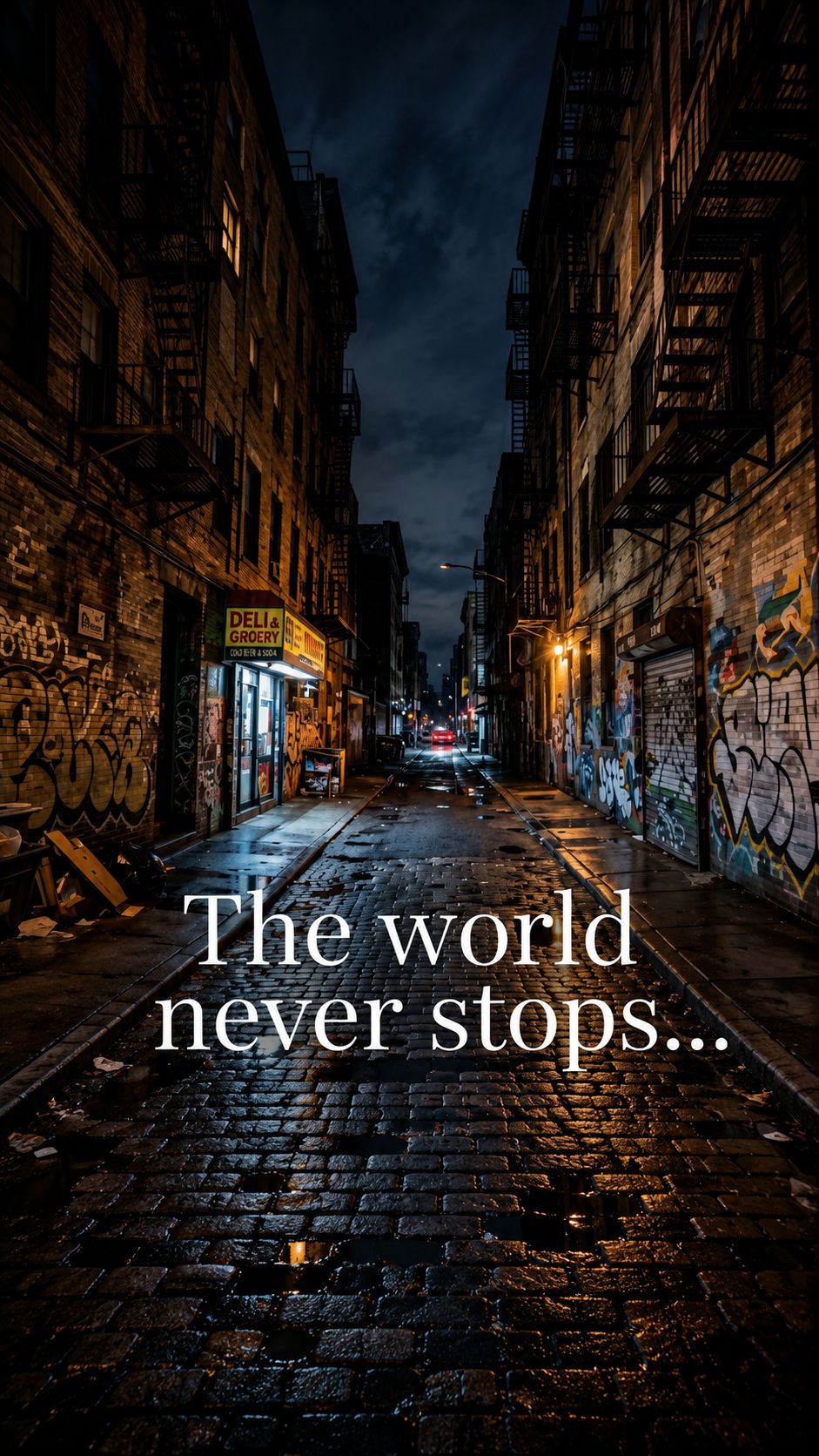 The world never stops… artwork