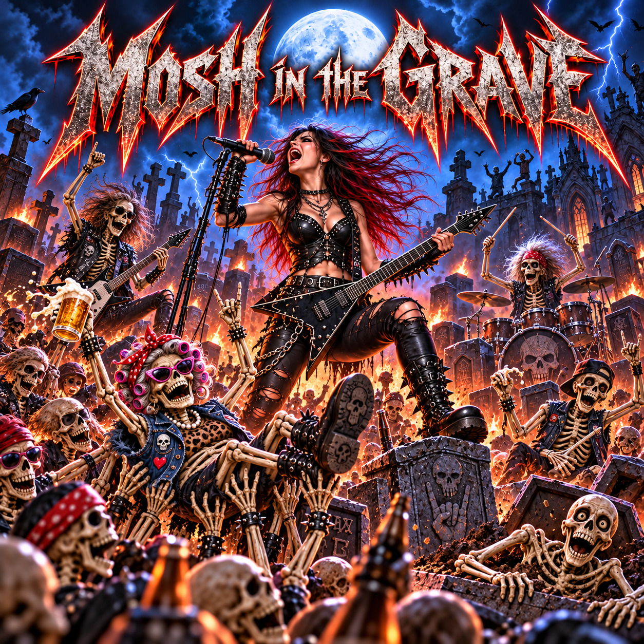 Mosh in the Grave artwork