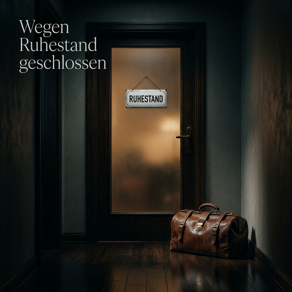 Wegen Ruhestand geschlossen artwork